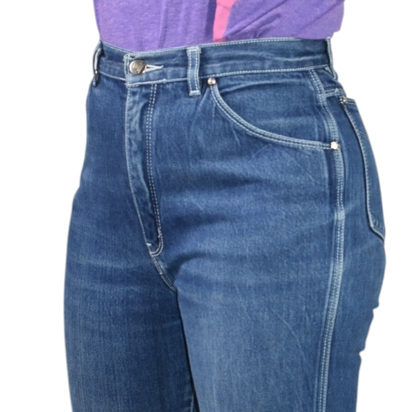 Vintage Gloria Vanderbilt Jean High Waist Straight Blue 80s Murjani Signature 27 - Picture 5 of 16